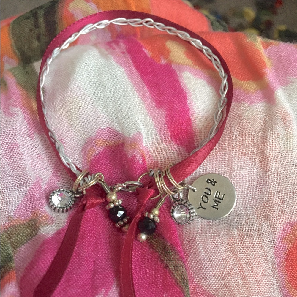 Handcrafted Ribbon Charm Bracelet